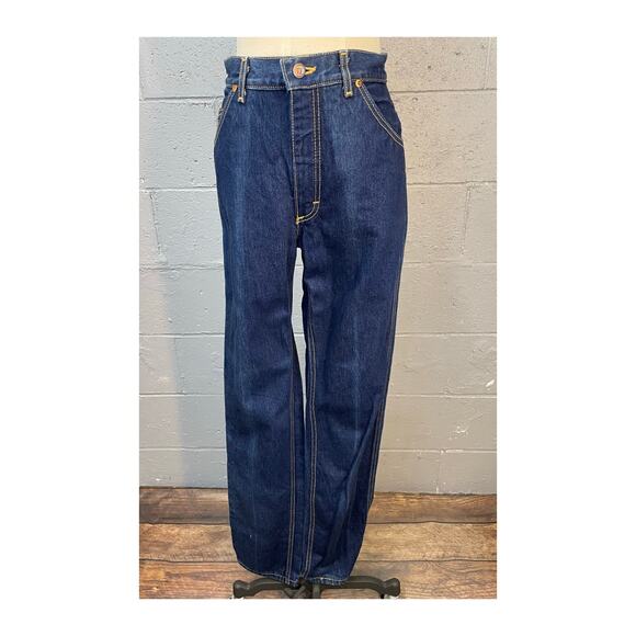 Vintage VF Dark Wash High Waist Straight Leg Jeans 30 x 34 - Picture 5 of 10
